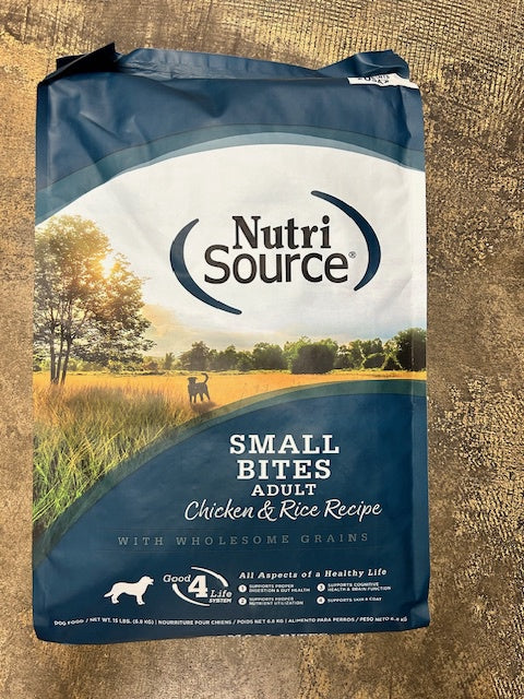 NutriSource Dog Food, Small Breed Chicken & Rice, 15lb