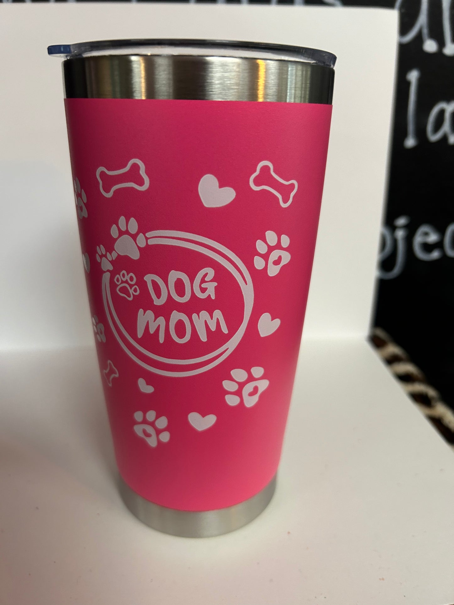 Dog Mom Pink Thermal Cup