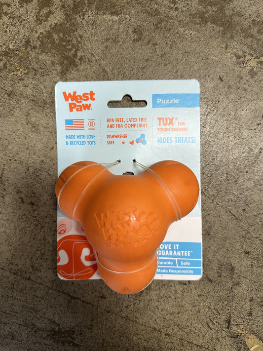West Paw Dog Toy Tux, Tangerine, Small