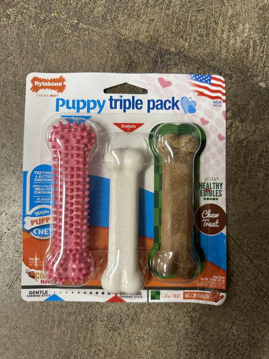 Nylabone Puppy Chew Toy, 3ct