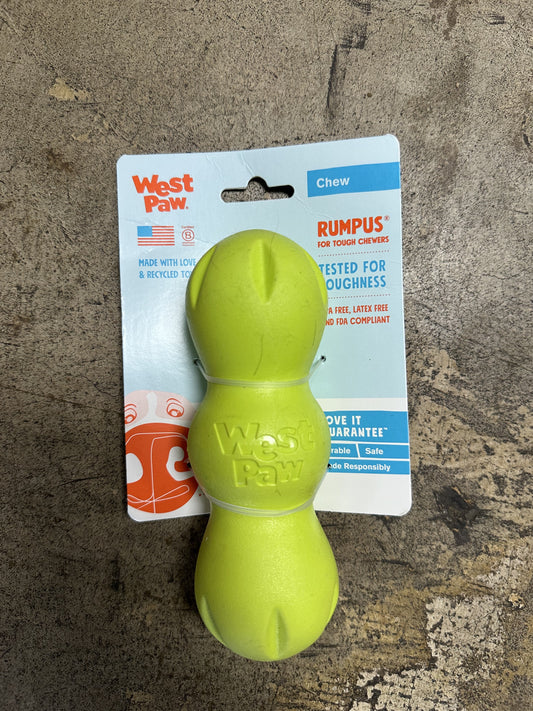 West Paw Rumpus Dog Toy, Green, Medium