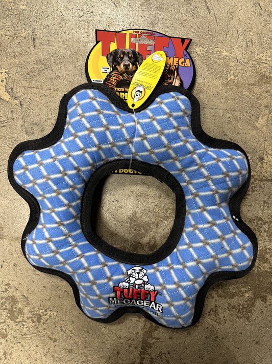 Tuffy Dog Toy, Mega Gear Ring, Blue