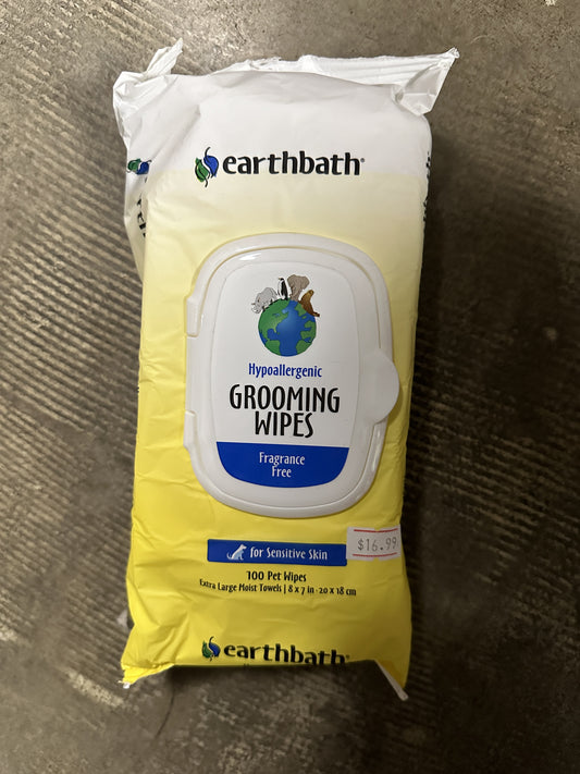 Earthbath Hypoallergenic Grooming Wipes, 100ct