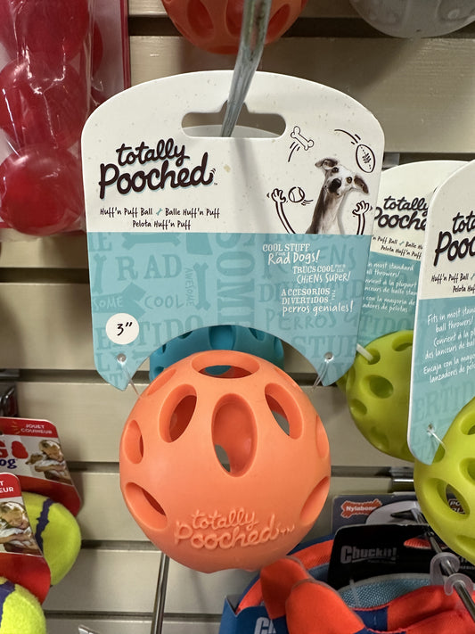 Totally Pooched Dog Toy, Huff N' Puff Ball, Large