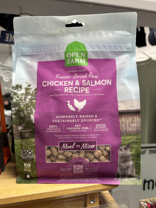 Open Farm Cat Food, Freeze Dried Raw Chicken/Salmon, 9oz