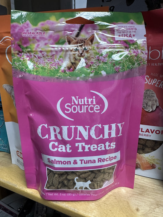 NutriSource Cat Treat, Crunchy Salmon&Tuna, 3oz