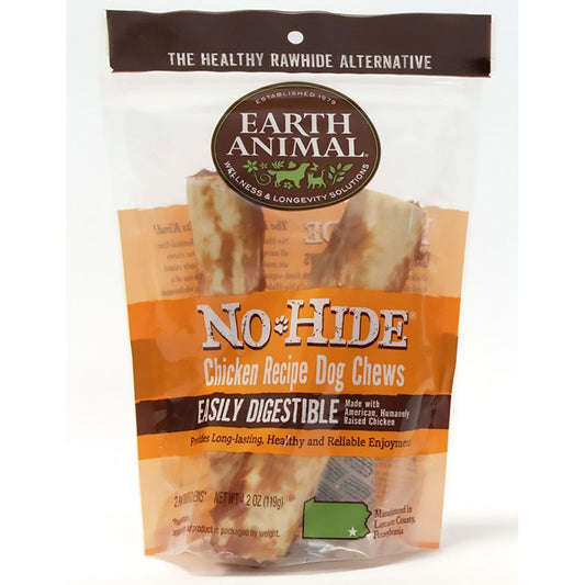 Earth Animal No Hide Chicken Dog Treat ; 7 in Chew ; 2 Pack