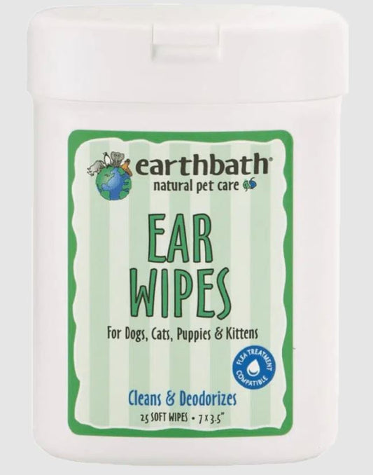 Earthbath Ear Wipes, Hazel/Chamomile, 30ct