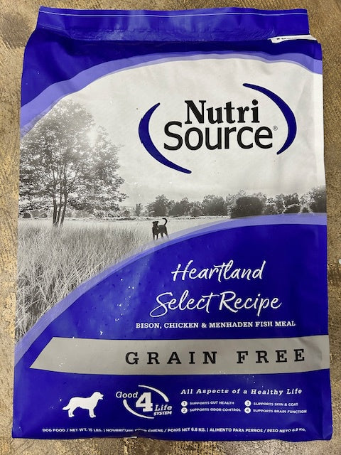 NutriSource Dog Food, Grain Free Heartland Bison, 5lb