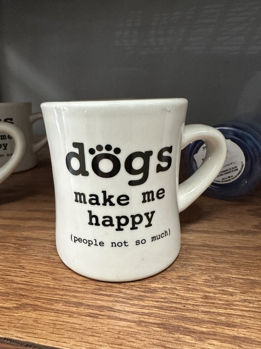 Dogs Make Me Happy Mug, 11oz