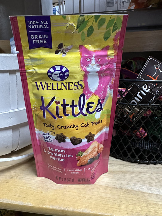 Wellness Kittles Cat Treat, Salmon and Cranberry 2 oz
