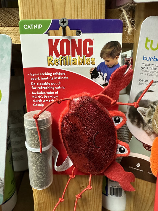 Kong Cat Toy, Refillable Crab Catnip