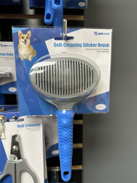 PetCrest Self Cleaning Slicker Brush, Large