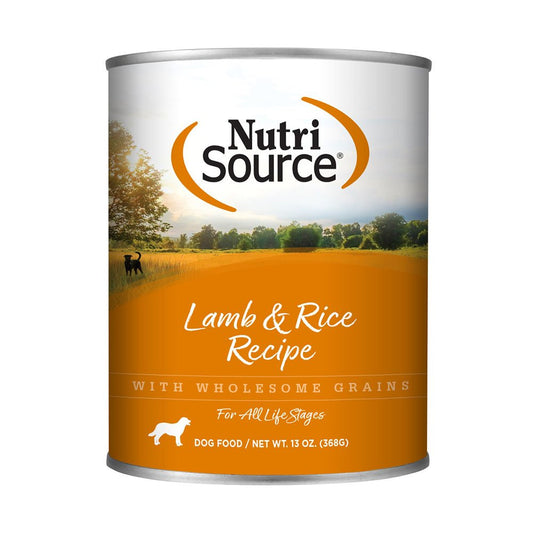 Nutri Source Lamb and Rice ; All Life Stages ; Dog Food ; 13 oz can