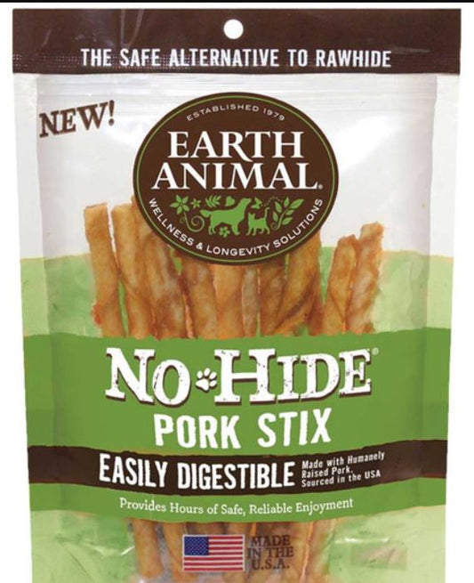 Earth Animal No Hide Pork ; Dog Treat ; 7 in Chew