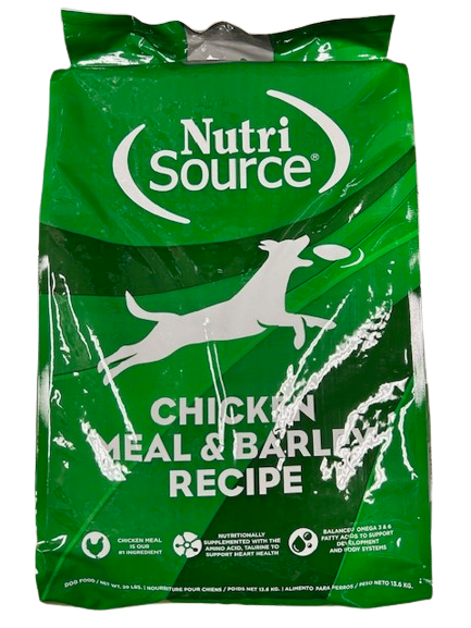 Nutri Source Choice Chicken and Barley ; dog food ; 30 lb bag