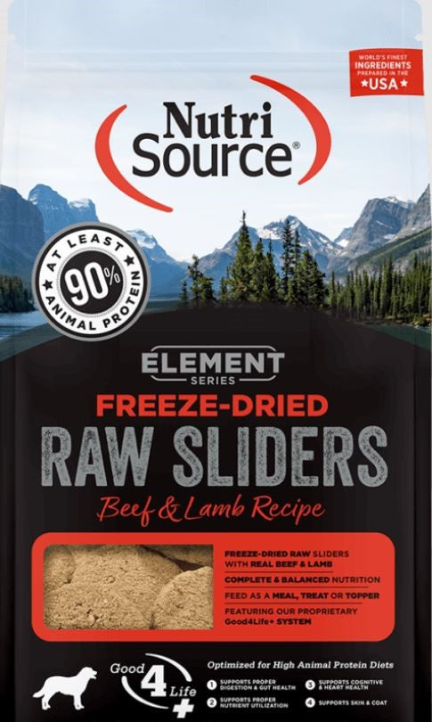 Nutri Source Freeze Dried Raw Sliders, Beef/Lamb, Dog Treat, 2.5 oz